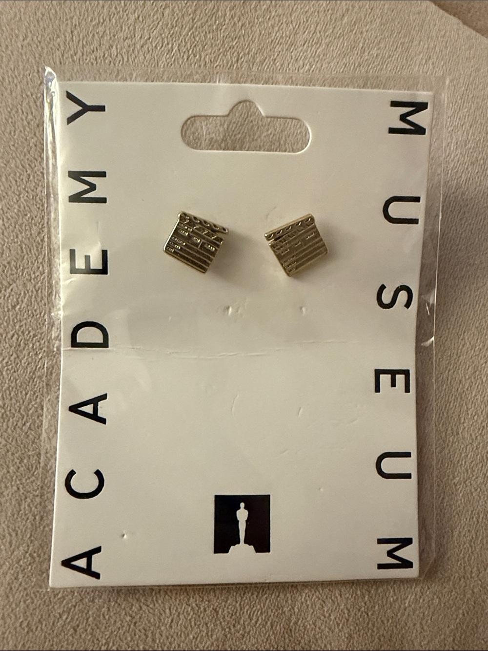 Gold Square Stud Earrings